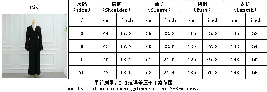 Eid Women Abaya Diamond Beading Sleeve Cardigan Dress Muslim Jalabiya Ramadan Islam Party Arab Long Robe Morocco Dubai Kaftan