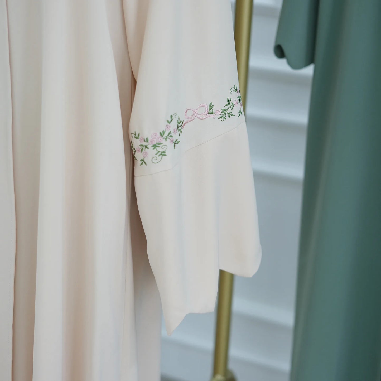 Uni 2025 Muslim Womens Clothing Nida Embroidery Abaya Dubai Cardigan Modest Abaya Womens Dresses with Matching Hjiab