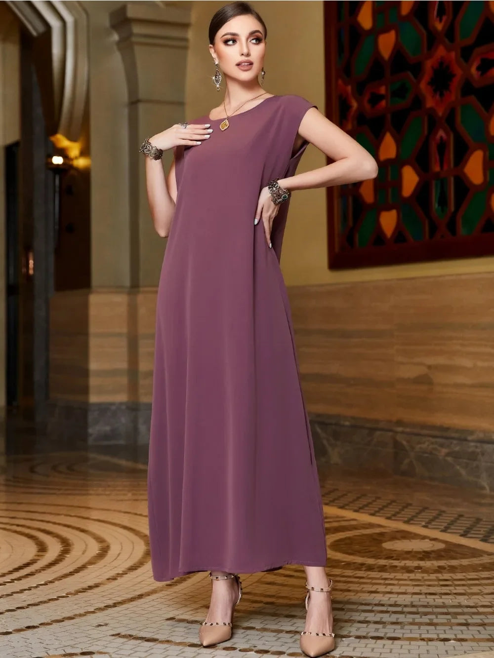 Autumn Muslim Party Dress for Women Abaya 2 Piece Set Diamond Jalabiya Ramadan Long Dresses Woman Lace-up Vestidos Robe 2023