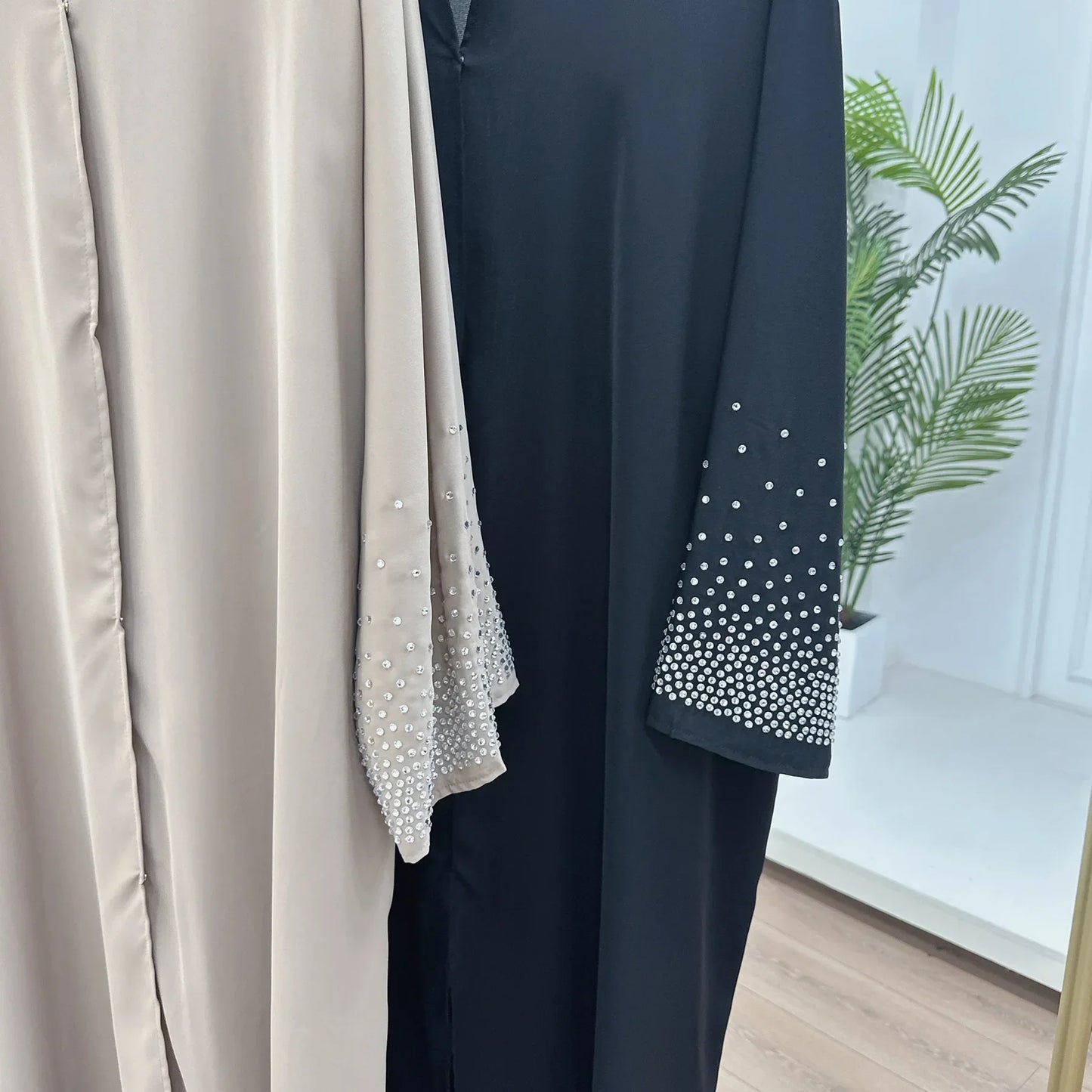 Diamonds Abaya Dubai Luxury Muslim Party Dress Kimono Abayas for Women Ramadan Eid Islamic Clothes Moroccan Kaftan Robe Musulman
