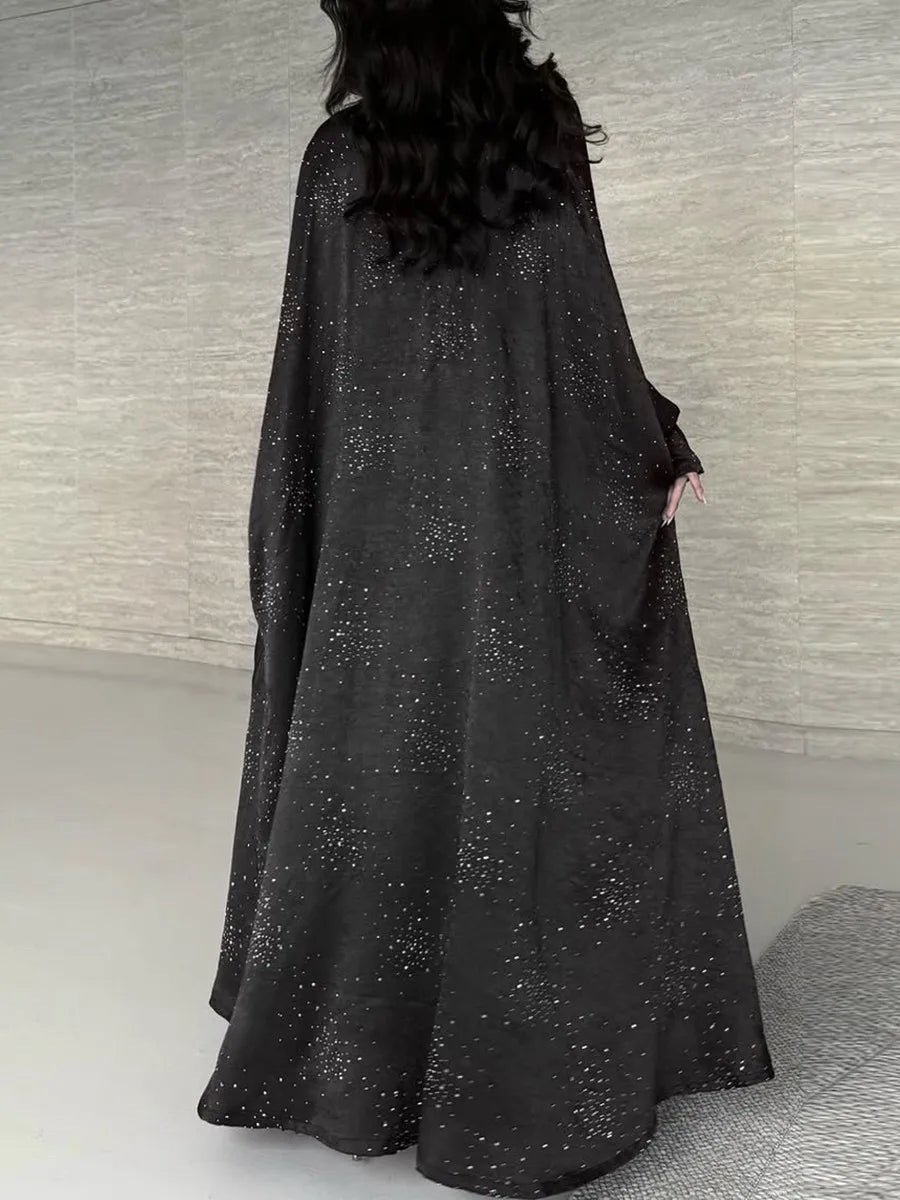 Women Ramadan Eid Arabic Dubai Abaya Luxury Muslim Fashion Hot Beading Long Dress Kaftan Robe Femme Islam Prayer Clothing Kebaya