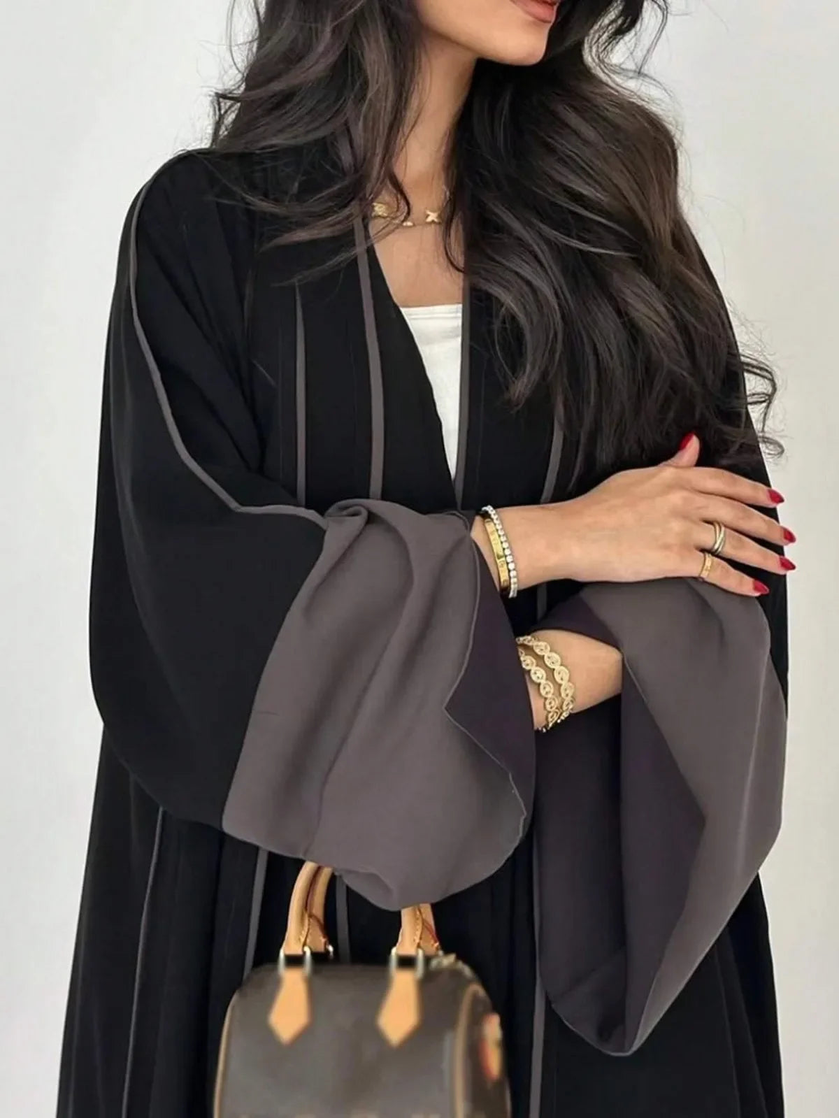 Women Loose Abaya Muslim Full Sleeve Open Front Abayas Middle Eastern Elegant Kaftans Jilbabs Arabian Islamic Maxi Dresses