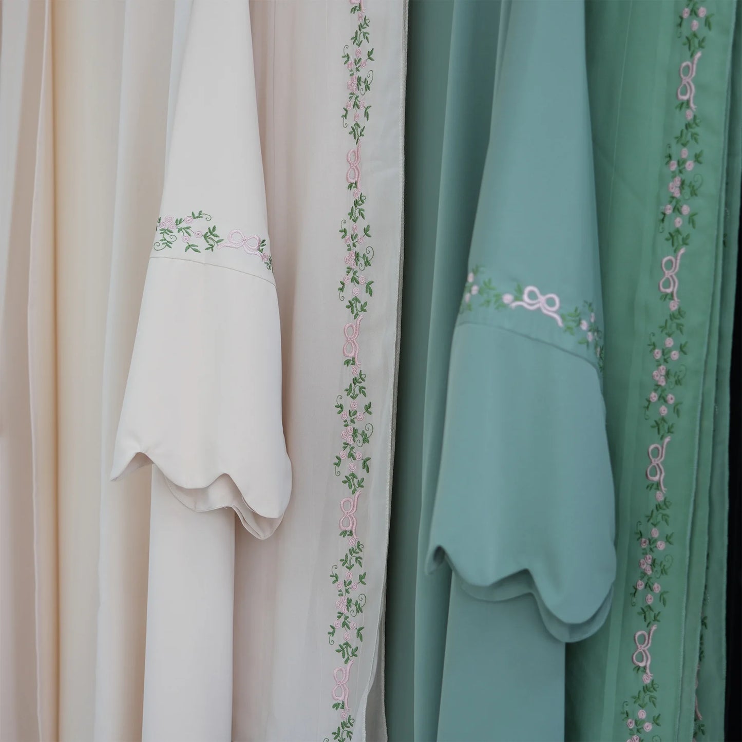 Uni 2025 Muslim Womens Clothing Nida Embroidery Abaya Dubai Cardigan Modest Abaya Womens Dresses with Matching Hjiab