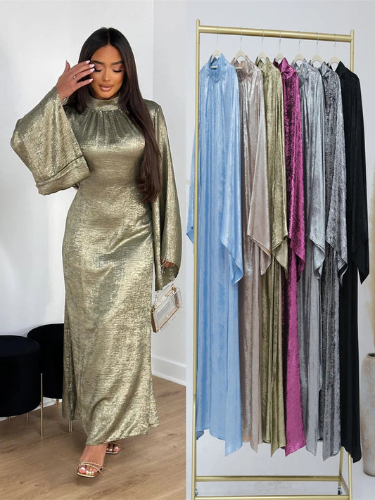 Shiny Satin Abaya Dubai