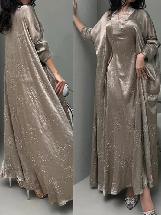 Women Ramadan Eid Arabic Dubai Abaya Luxury Muslim Fashion Hot Beading Long Dress Kaftan Robe Femme Islam Prayer Clothing Kebaya