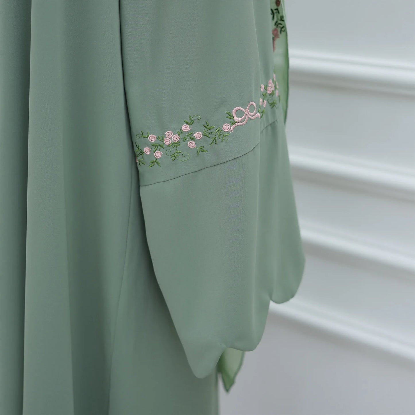 Uni 2025 Muslim Womens Clothing Nida Embroidery Abaya Dubai Cardigan Modest Abaya Womens Dresses with Matching Hjiab