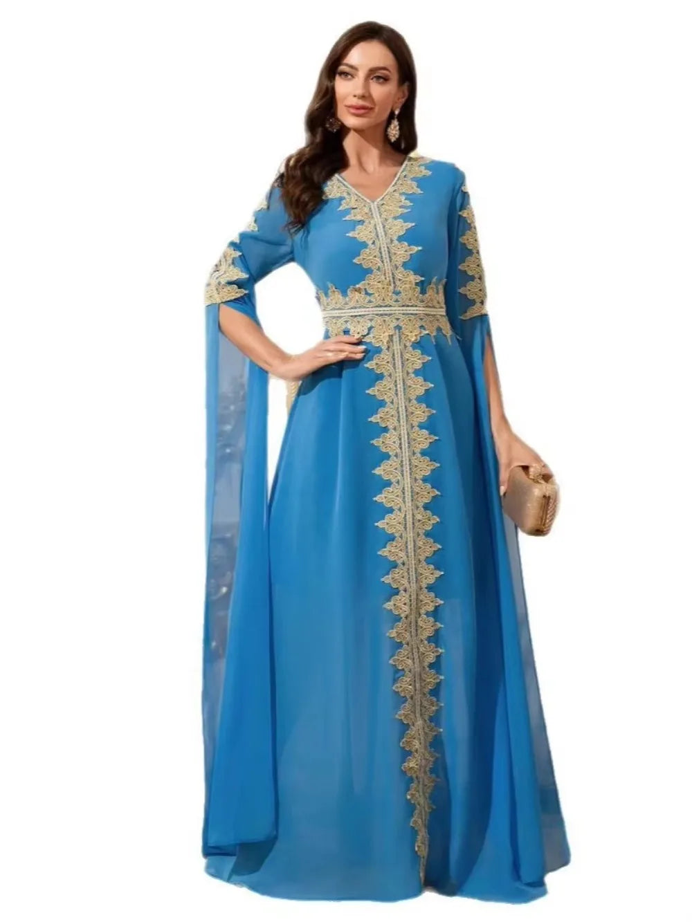 Eid Muslim Party Dress for Women Abaya Emboridery Jalabiya Morocco Dresses  Abayas Kaftan Abaya Islam Vestidos Arab Long Robe