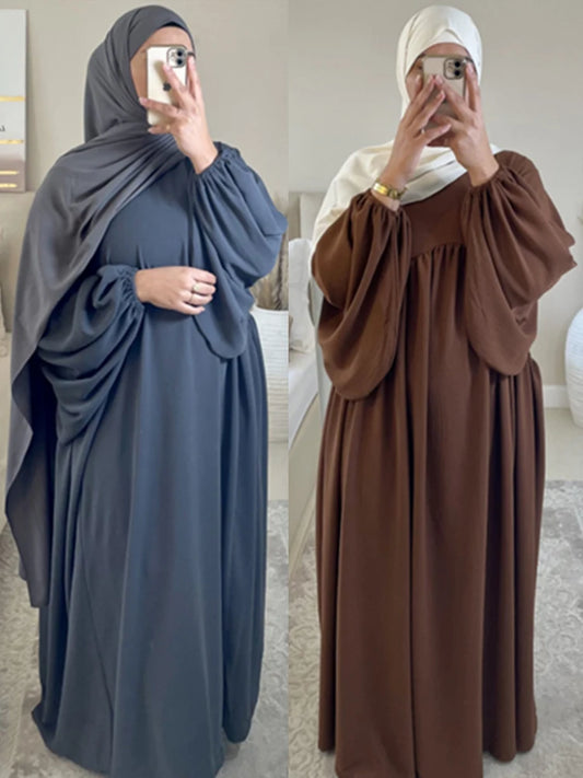 Plain Modest Khimar Abaya Dubai 2024
