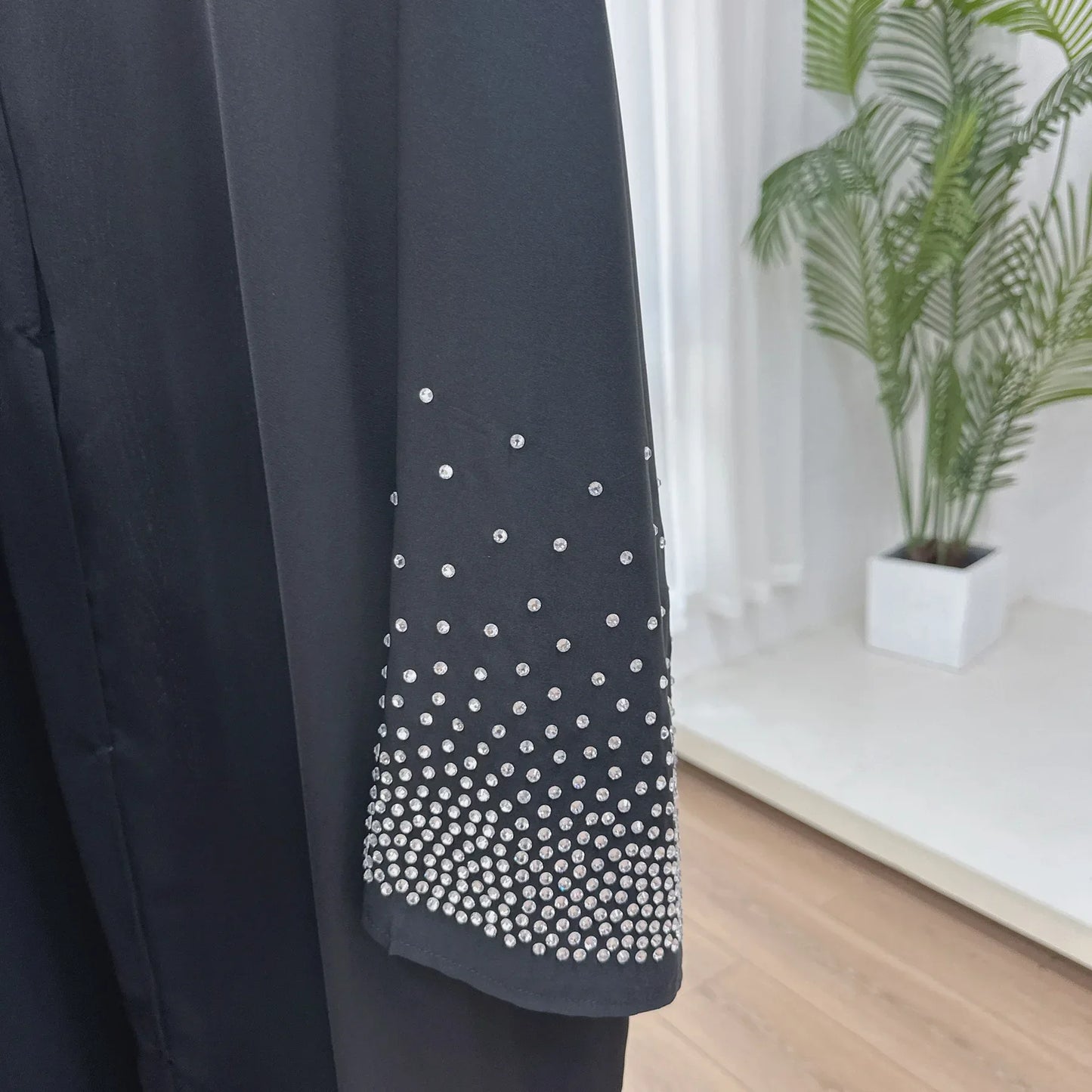 Diamonds Abaya Dubai Luxury Muslim Party Dress Kimono Abayas for Women Ramadan Eid Islamic Clothes Moroccan Kaftan Robe Musulman