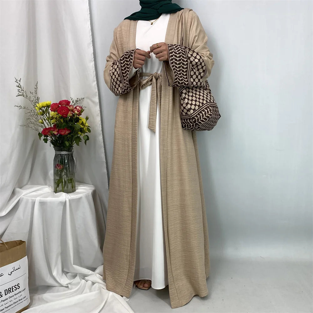Dubai Elegant Kaftan Modest Dress Abayas Muslim Open Abaya And Bag Women Islam Caftan Marocain Robe Arabe Femme Musulmane